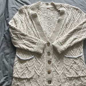 Free People oversized cable knit cardigan